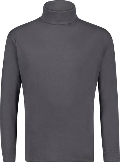 Adamo Fabio Comfort fit Turtleneck Long sleeve T-shirt Charcoal - Marškinėliai - Marškinėliai - 2XL-14XL