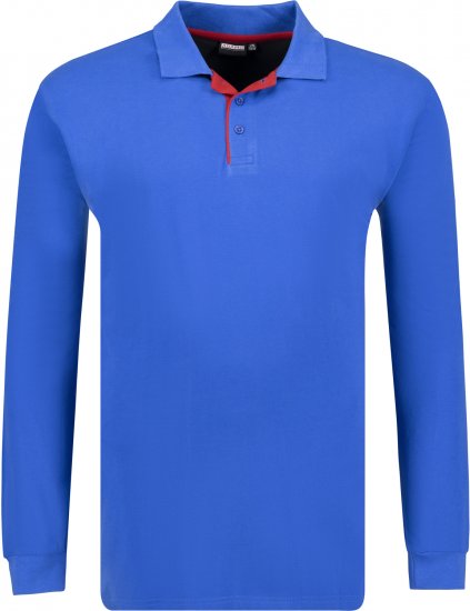 Adamo Peter Comfort fit Long sleeve Polo Blue - Polo marškinėliai - Polo marškinėliai - 2XL-8XL
