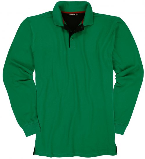 Adamo Peter Comfort fit Long sleeve Polo Green - Polo marškinėliai - Polo marškinėliai - 2XL-8XL