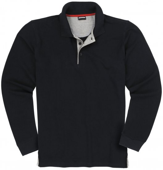 Adamo Peter Comfort fit Long sleeve Polo Black - Polo marškinėliai - Polo marškinėliai - 2XL-8XL