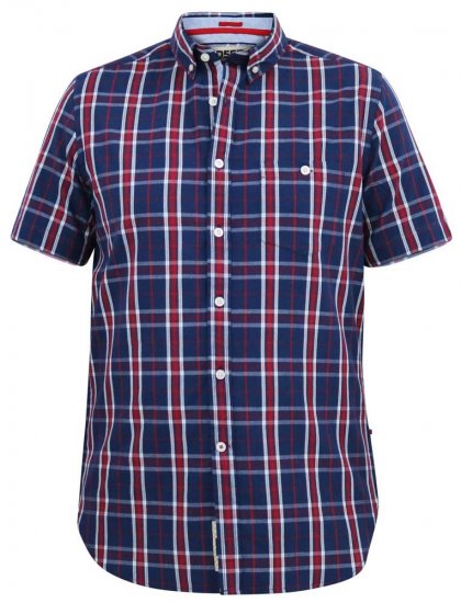D555 ROYSTON S/S Shirt Navy - Marškiniai - Marškiniai - 2XL-8XL