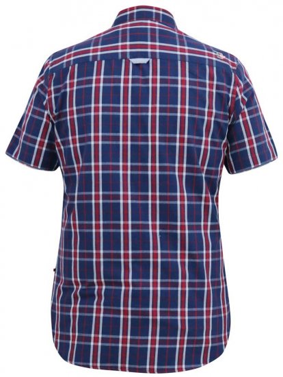 D555 ROYSTON S/S Shirt Navy - Marškiniai - Marškiniai - 2XL-8XL