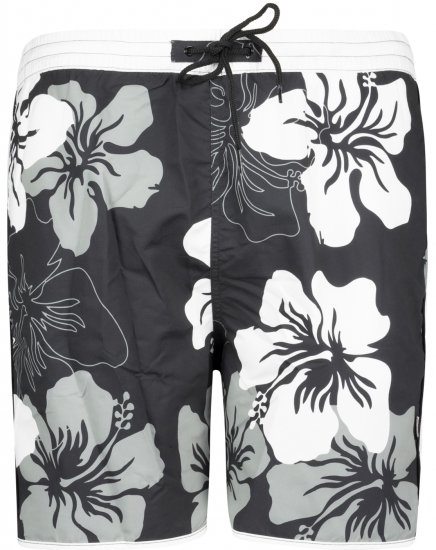 Adamo Elmar Printed Swimshorts Black - Apatinis trikotažas ir Plaukimo apranga - Apatinis trikotažas - 2XL-8XL