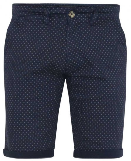 D555 DUDLEY AO Printed Stretch Chino Shorts Navy - Šortai - Šortai - W40-W60