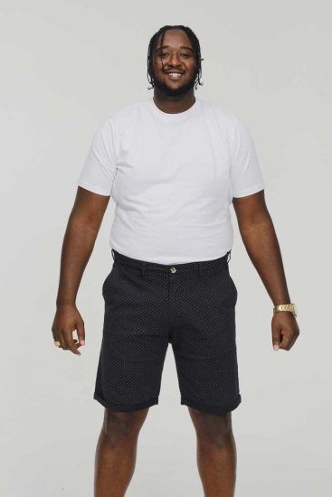 D555 DUDLEY AO Printed Stretch Chino Shorts Navy - Šortai - Šortai - W40-W60