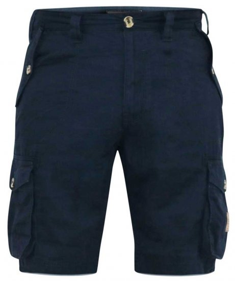 D555 RODNEY Cotton Cargo Shorts Navy - Šortai - Šortai - W40-W60