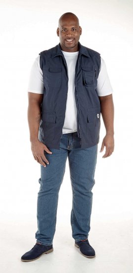 D555 Enzo Multi Pocket Waistcoat Navy - Sportiniai drabuziai & outdoor - Dideliu dydziu sportiniai drabuziai vyrams