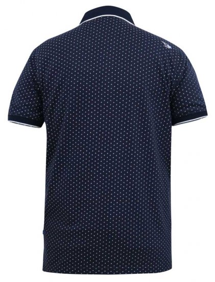 D555 DARWIN AO Printed Polo Shirt Navy - Polo marškinėliai - Polo marškinėliai - 2XL-8XL