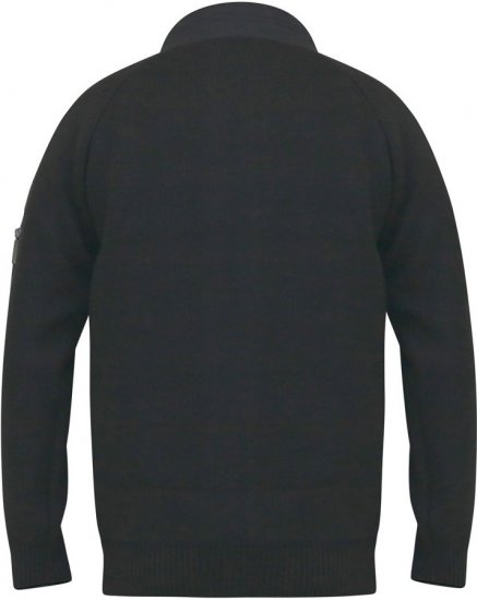 D555 MARSDEN Hybrid Knitted Jacket With Bonded Fleece Lining Black - Didelės vyriškos striukės - Didelės vyriškos striukės