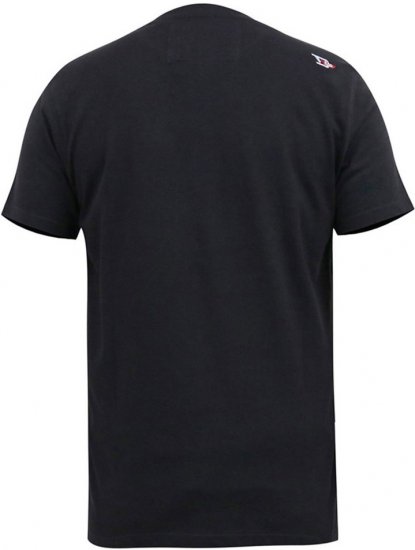 D555 EDWALTON NYCTY Camo Printed Crew Neck T-Shirt Washed Black - Marškinėliai - Marškinėliai - 2XL-14XL