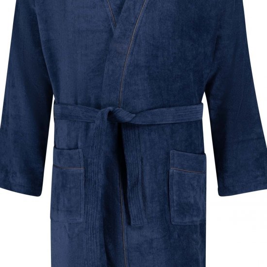 Adamo 149014 Veliūrinis chalatas Tamsiai mėlyna - Apatinis trikotažas ir plaukimo apranga - Apatinis trikotažas - 2XL-8XL