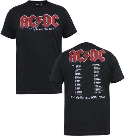 D555 JAILBREAK Official Ac/Dc Printed T-Shirt With Front And Back Print - Black - Marškinėliai - Marškinėliai - 2XL-14XL