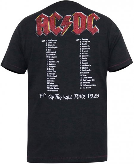 D555 JAILBREAK Official Ac/Dc Printed T-Shirt With Front And Back Print - Black - Marškinėliai - Marškinėliai - 2XL-14XL