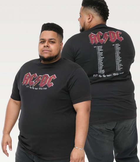 D555 JAILBREAK Official Ac/Dc Printed T-Shirt With Front And Back Print - Black - Marškinėliai - Marškinėliai - 2XL-14XL
