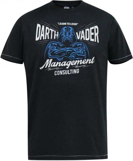 D555 SOLO Official Star Wars Management Consulting Printed T-Shirt Black Reno - Marškinėliai - Marškinėliai - 2XL-14XL