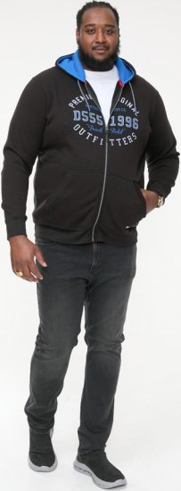 D555 LINGARD Full Zip Hoody With Original Chest Print Black - Megztiniai ir džemperiai - Megztiniai ir Džemperiai - 2XL-14XL
