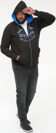 D555 LINGARD Full Zip Hoody With Original Chest Print Black - Megztiniai ir džemperiai - Megztiniai ir Džemperiai - 2XL-14XL