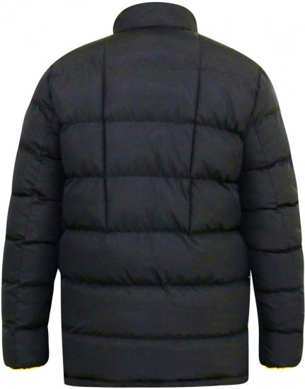 D555 CRISTIANO Puffer Jacket With Binding On Cuffs And Embroidery Badge On Sleeve Black - Didelės vyriškos striukės - Didelės vyriškos striukės