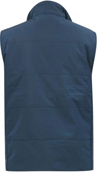 D555 FELIPE Zip Through Padded Gilet With Contrast Colour Lining And Rubber Badge Navy - Didelės vyriškos striukės - Didelės vyriškos striukės