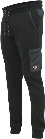 D555 COTGRAVE Couture Elasticated Waistband Jogger With Woven Fabric Trim Black - Laisvalaikio kelnės ir šortai - Laisvalaikio Kelnės ir Šortai - 2XL-12XL