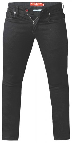 D555 Claude Stretch Jeans Black TALL SIZES - TALL-dydžiai - Drabužiai aukštiems vyrams