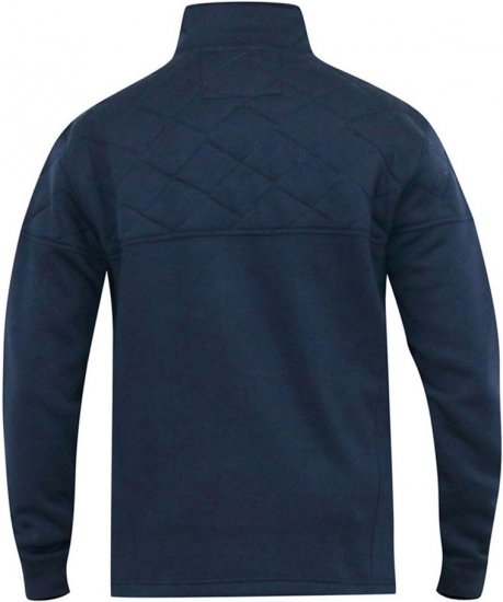 D555 SWANN Quarter Neck Sweatshirt With Quilted Top Panel Navy - Megztiniai ir džemperiai - Megztiniai ir Džemperiai - 2XL-14XL