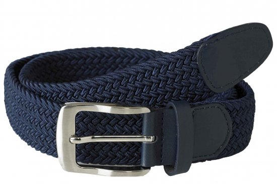 D555 Dani Braided Belt Navy - Diržai - Didelių dydžių diržai - W40-W70/2XL-8XL