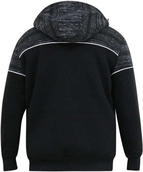 D555 HENNESSEY Zip Through Hoody With Sherpa Lining Black - Megztiniai ir džemperiai - Megztiniai ir Džemperiai - 2XL-14XL