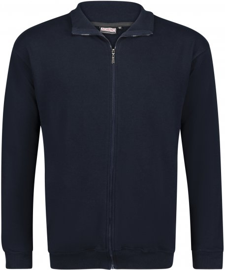 Adamo Athen Sweat Jacket with Full Zipper Navy - Megztiniai ir džemperiai - Megztiniai ir Džemperiai - 2XL-14XL