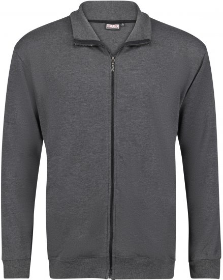 Adamo Athen Sweat Jacket with Full Zipper Charcoal - Megztiniai ir džemperiai - Megztiniai ir Džemperiai - 2XL-14XL