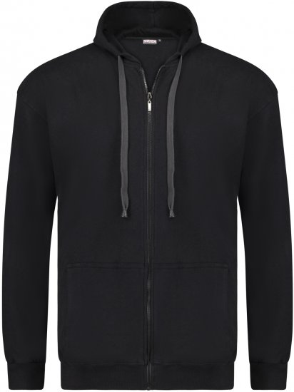 Adamo Athen Hoodie with Zipper Black - Megztiniai ir džemperiai - Megztiniai ir Džemperiai - 2XL-14XL