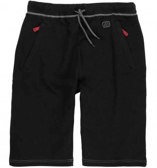 Adamo Moritz Sweatshorts Black - Laisvalaikio kelnės ir šortai - Laisvalaikio Kelnės ir Šortai - 2XL-12XL