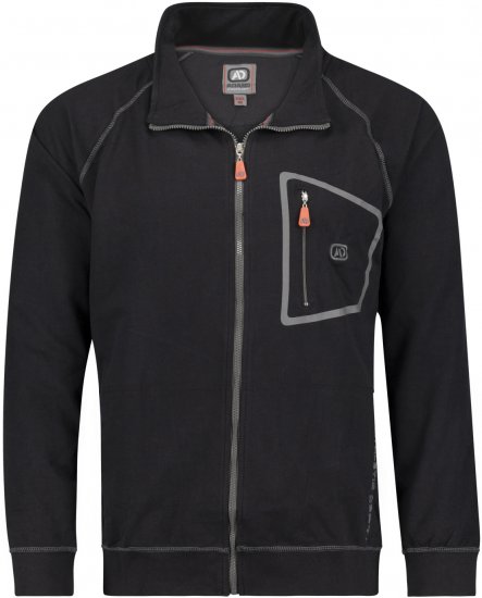 Adamo Manuel Sweatshirt with Zipper Black - Megztiniai ir džemperiai - Megztiniai ir Džemperiai - 2XL-14XL