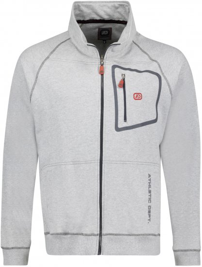 Adamo Manuel Sweatshirt with Zipper Grey - Megztiniai ir džemperiai - Megztiniai ir Džemperiai - 2XL-14XL