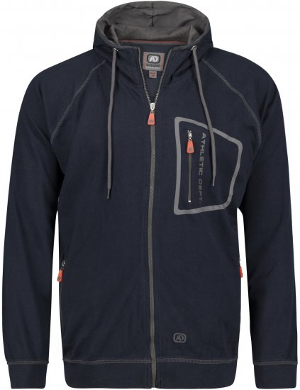 Adamo Michael Hoodie with Zipper Navy - Megztiniai ir džemperiai - Megztiniai ir Džemperiai - 2XL-14XL