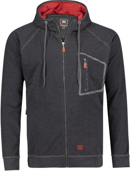 Adamo Michael Hoodie with Zipper Charcoal - Megztiniai ir džemperiai - Megztiniai ir Džemperiai - 2XL-14XL