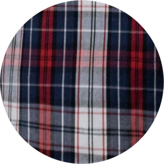 D555 Shields Button Down Collar Short Sleeve Shirt With Pocket Red Check - Marškiniai - Marškiniai - 2XL-8XL