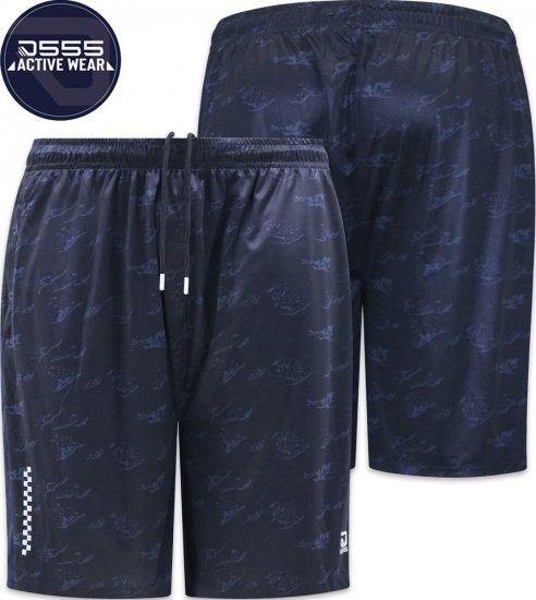 D555 Woking Dry Wear Fully Elasticated Polyester Shorts Navy - Sportiniai drabuziai & Outdoor - Dideliu dydziu sportiniai drabuziai vyrams