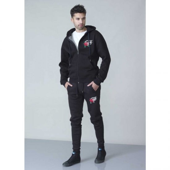 D555 Verlin Couture Full Zip Hoodie Black - Megztiniai ir džemperiai - Megztiniai ir Džemperiai - 2XL-14XL