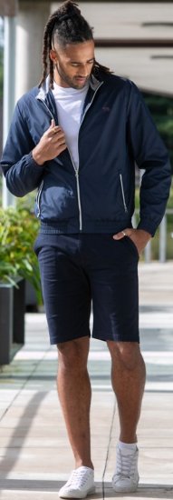 D555 Ealing Lightweight Zip Through Jacket With Zip Pockets Navy - Didelės vyriškos striukės - Didelės vyriškos striukės