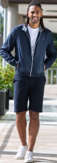 D555 Ealing Lightweight Zip Through Jacket With Zip Pockets Navy - Didelės vyriškos striukės - Didelės vyriškos striukės