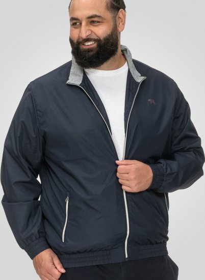 D555 Ealing Lightweight Zip Through Jacket With Zip Pockets Navy - Didelės vyriškos striukės - Didelės vyriškos striukės
