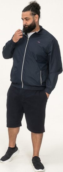 D555 Ealing Lightweight Zip Through Jacket With Zip Pockets Navy - Didelės vyriškos striukės - Didelės vyriškos striukės