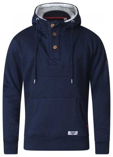 D555 Lorenzo Half zip Hoodie Navy - Megztiniai ir džemperiai - Megztiniai ir Džemperiai - 2XL-14XL