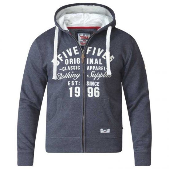 D555 Vadal Full Zip Hoodie Charcoal - Megztiniai ir džemperiai - Megztiniai ir Džemperiai - 2XL-14XL