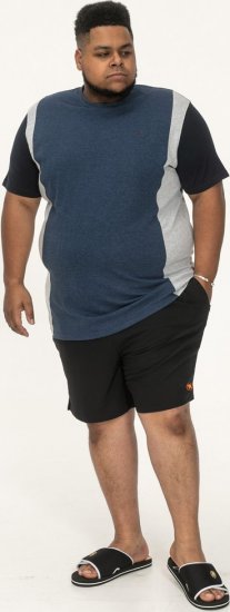 D555 Neath Cut And Sew Crew Neck T-Shirt Denim - Marškinėliai - Marškinėliai - 2XL-14XL