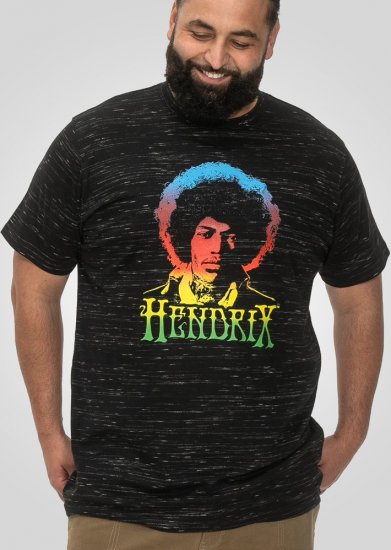D555 Hendrix Official Jimi Hendrix Printed Crew Neck T-Shirt Black Reno - Grupės marškinėliai - 