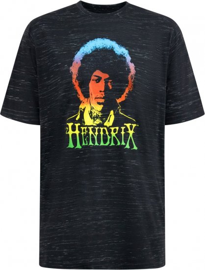 D555 Hendrix Official Jimi Hendrix Printed Crew Neck T-Shirt Black Reno - Grupės marškinėliai - 