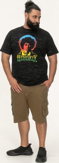 D555 Hendrix Official Jimi Hendrix Printed Crew Neck T-Shirt Black Reno - Grupės marškinėliai - 