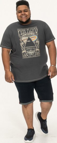 D555 HANLEY Official Pink Floyd Crew Neck T-Shirt Dark Grey TALL SIZES - VYRIŠKI DRABUŽIAI MT-6XLT - Drabužiai aukštiems vyrams
